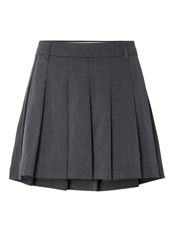 Pieces PCJINKX HW PLEATED SKIRT Asphalt/Melange 17159006