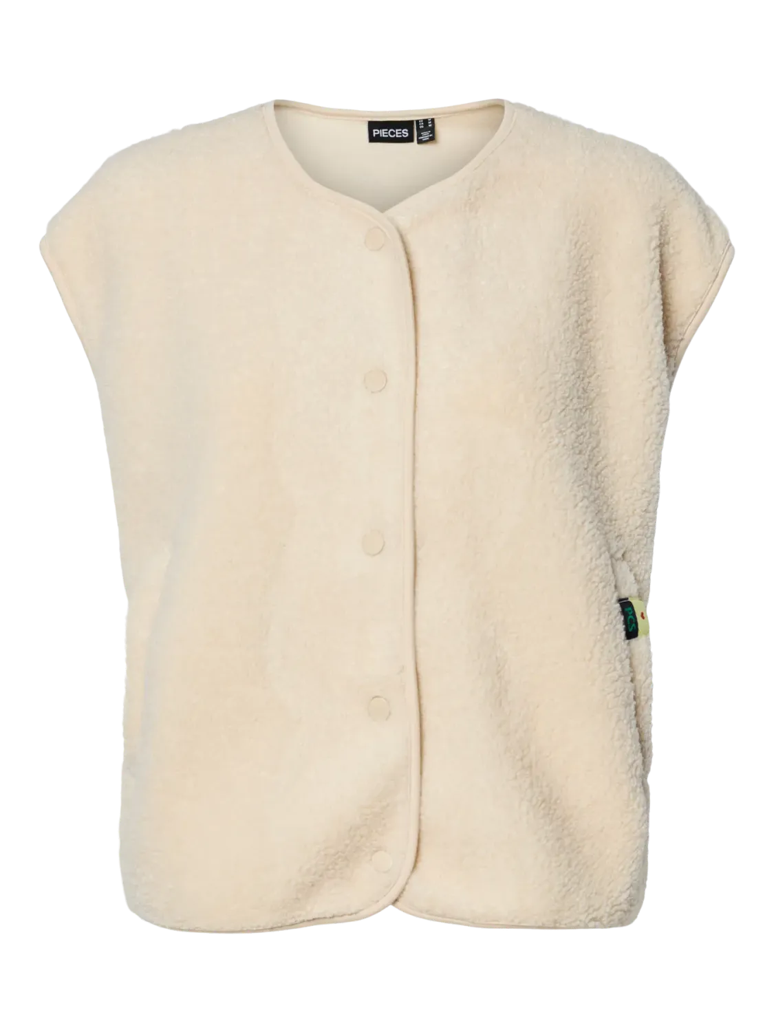 Pieces PCKATTY TEDDY VEST BC Birch 17162344