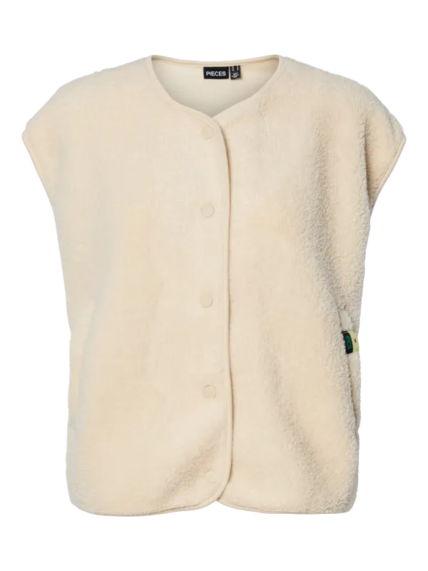Pieces PCKATTY TEDDY VEST BC Birch 17162344