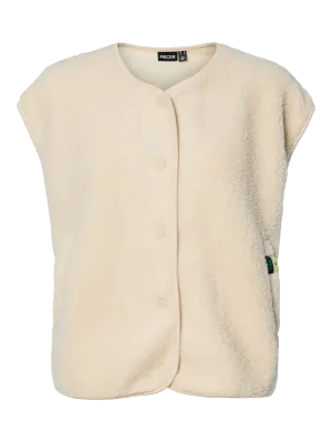 Pieces PCKATTY TEDDY VEST BC Birch 17162344