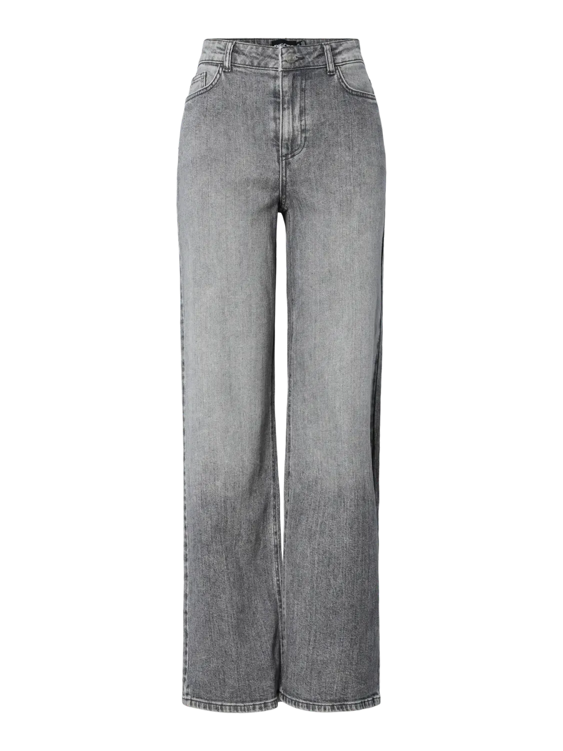 Pieces PCSILKE MW WIDE JEANS MG NOOS BC Medium Grey Denim 17159804