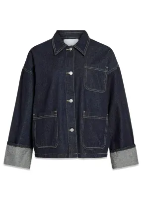 Pieces by Bestseller ROUMARTINE LS DENIM JACKET Dark Medium Blue Den 14107758