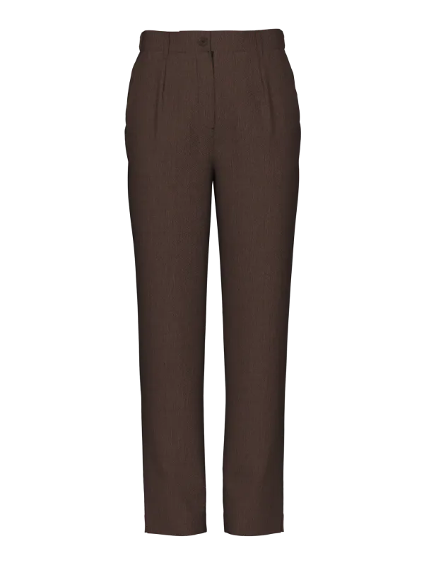 Pieces PCKAMIL HW ANKLE PANT NOOS BC Hot Fudge 17155334