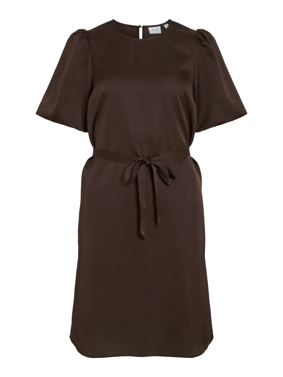 Vila VIELLETTE 2/4 SATIN PUFF DRESS Coffee Bean 14113778