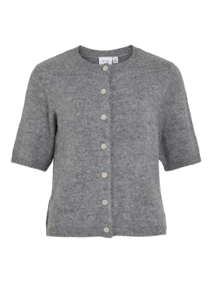 Vila VIDAINTY O-NECK 2/4 KNIT CARDIGAN/1 Medium Grey Melange 14108837