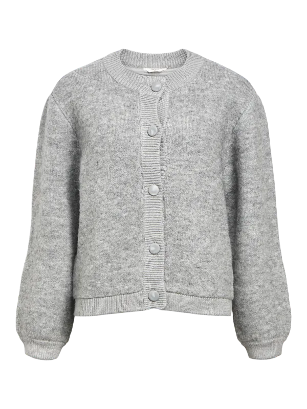 Object OBJMERLE LS LO KNIT BOMBER NOOS Medium Grey Melange 23046912