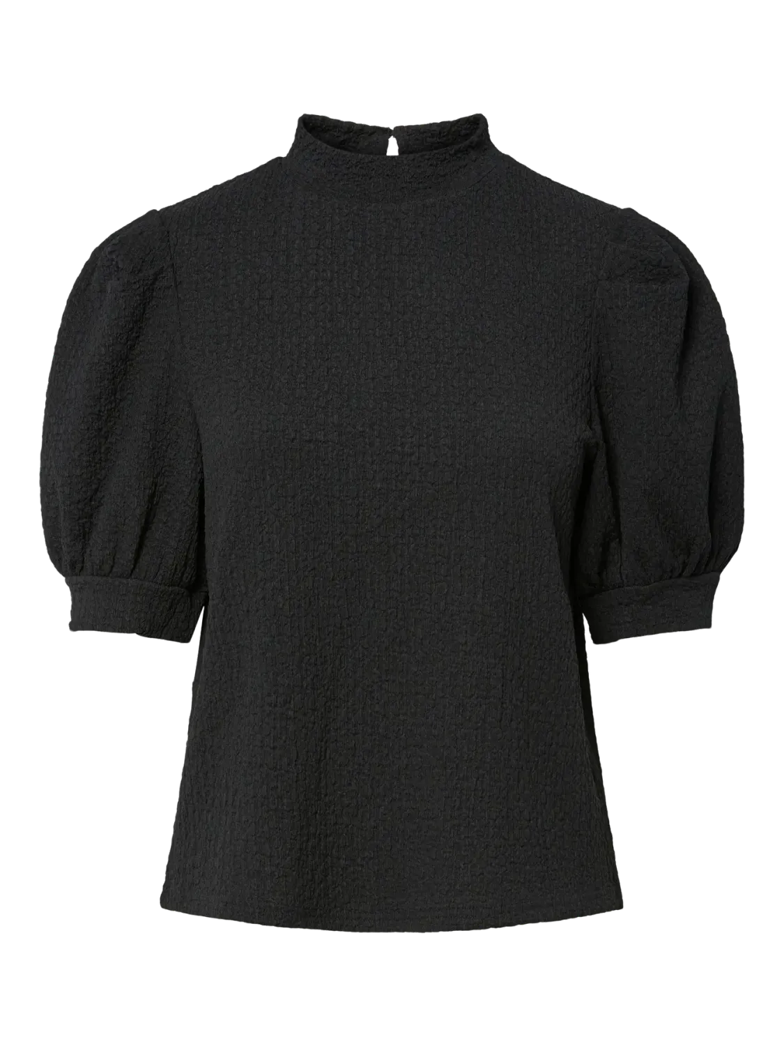 Pieces PCJAMAL 2/4 HIGH NECK TOP JRS BC Black 17159293