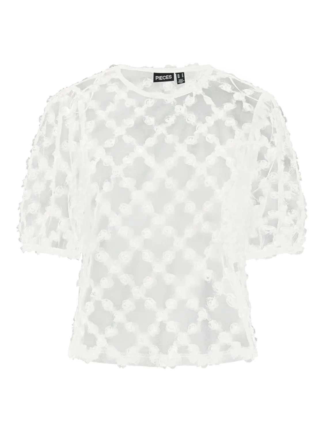 Pieces PCMICHAEL 2/4 TOP JRS Cloud Dancer 17160835