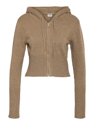 Noisy May NMNOURIA L/S ZIP KNIT CARDIGAN FWD : Toasted Coconut 27034672