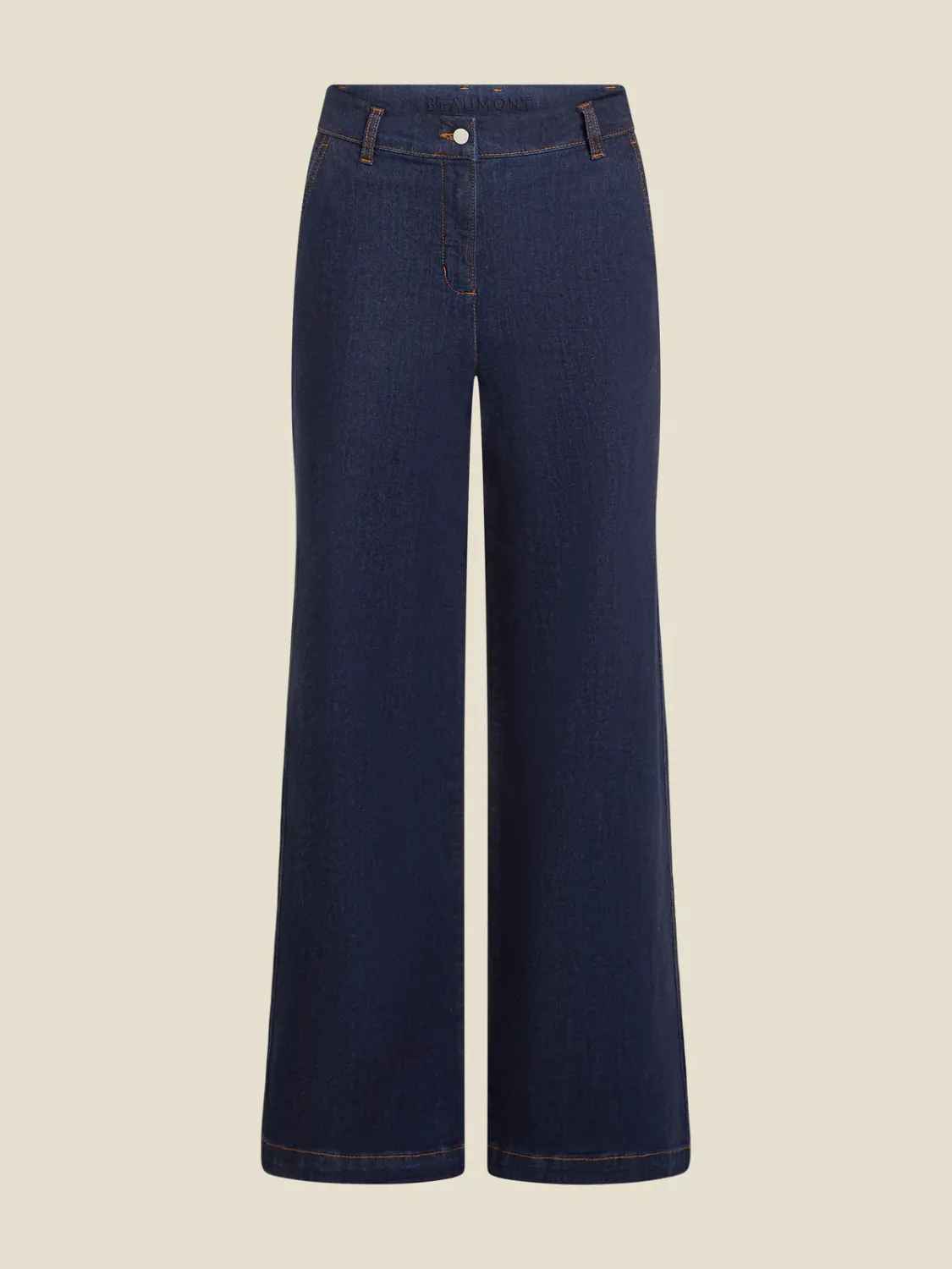 Beaumont ROSE Pants dark blue denim contrast stitc BC10773253
