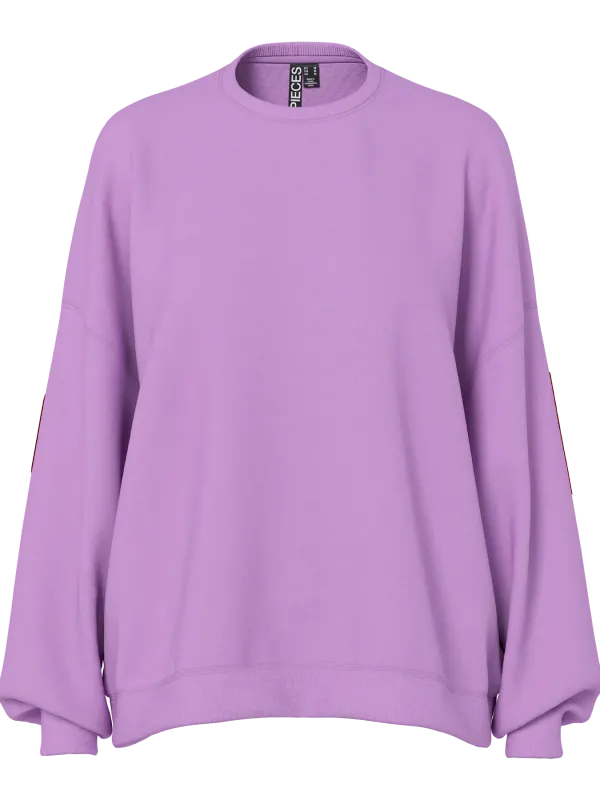 Pieces PCFANY LS O-NECK OVERSIZED SWEAT JR: African Violet/TOKYO 17164992