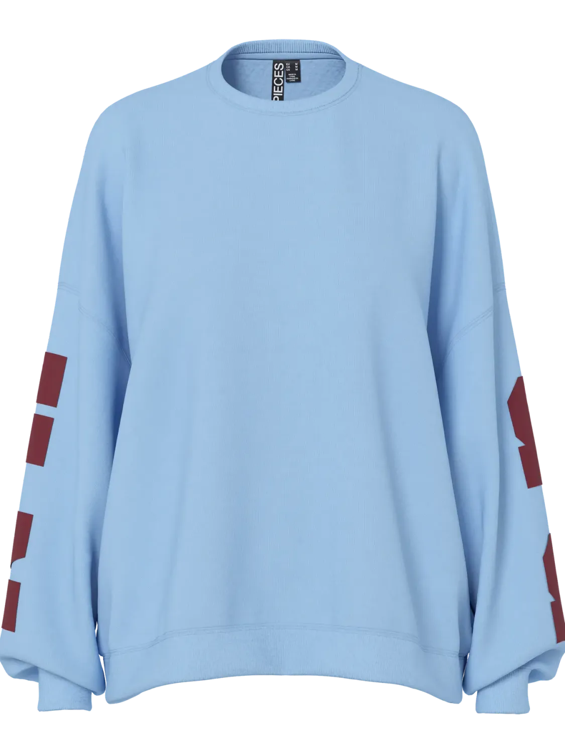 Pieces PCFANY LS O-NECK OVERSIZED SWEAT JR: Airy Blue/BROOKLYN 17164992