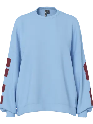 Pieces PCFANY LS O-NECK OVERSIZED SWEAT JR: Airy Blue/BROOKLYN 17164992