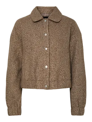 Pieces PCNADIA SHORT JACKET Medium Grey Melange 17151427