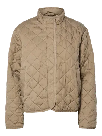 Pieces PCJIONA QUILTED JACKET BC Greige 17159613