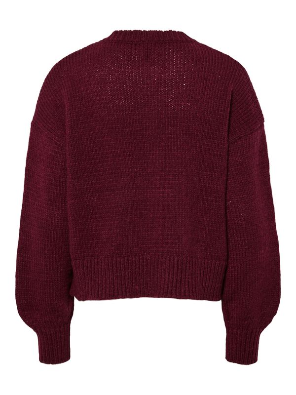 Pieces PCJELENA LS O-NECK KNIT CARDIGAN BC Tawny Port 17160645