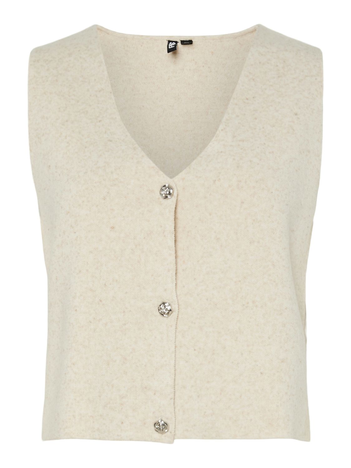Pieces PCJONDA SL V-NECK KNIT VEST BC Birch 17159530