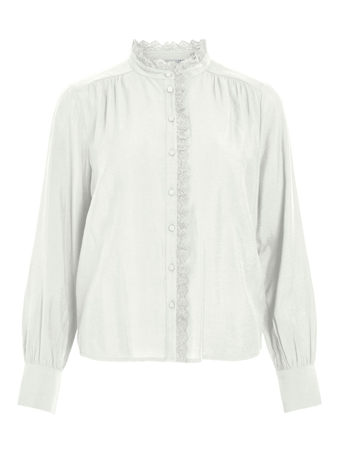 Vila VIMALIMA L/S FRILL SHIRT/PB Snow White 14110662