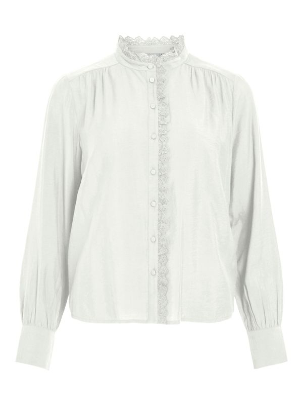 Vila VIMALIMA L/S FRILL SHIRT/PB Snow White 14110662