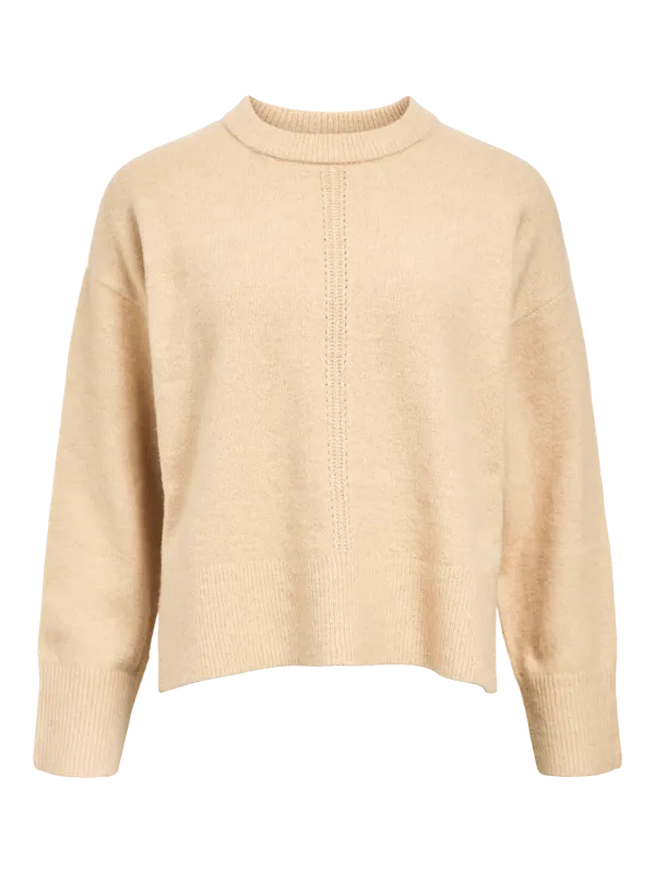 Object OBJJUNO L/S LO O-NECK KNIT NOOS Tannin/Melange 23046885