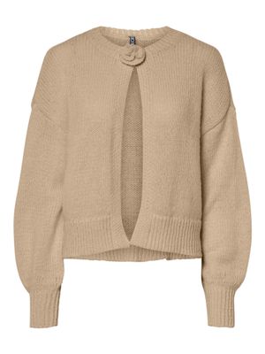 Pieces PCJELENA LS O-NECK KNIT CARDIGAN BC Greige 17160645