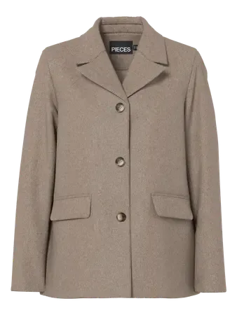 Pieces PCBIANCA LS BLAZER JACKET NOOS Tigers Eye/MELANGE 17159153