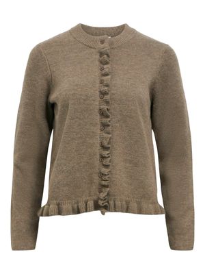 Object OBJELVA L/S RE KNIT CARDIGAN DIV Morel/Melange 23047779