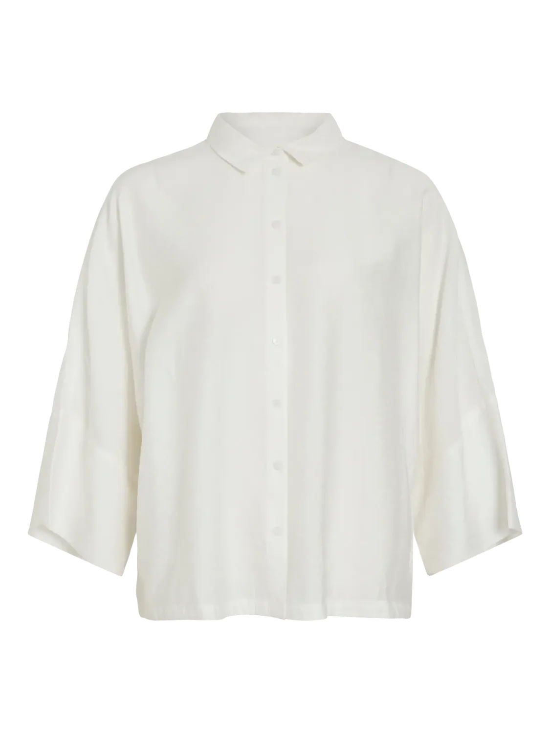 Vila VISARA 3/4 BACK DETAIL SHIRT Cloud Dancer 14114538