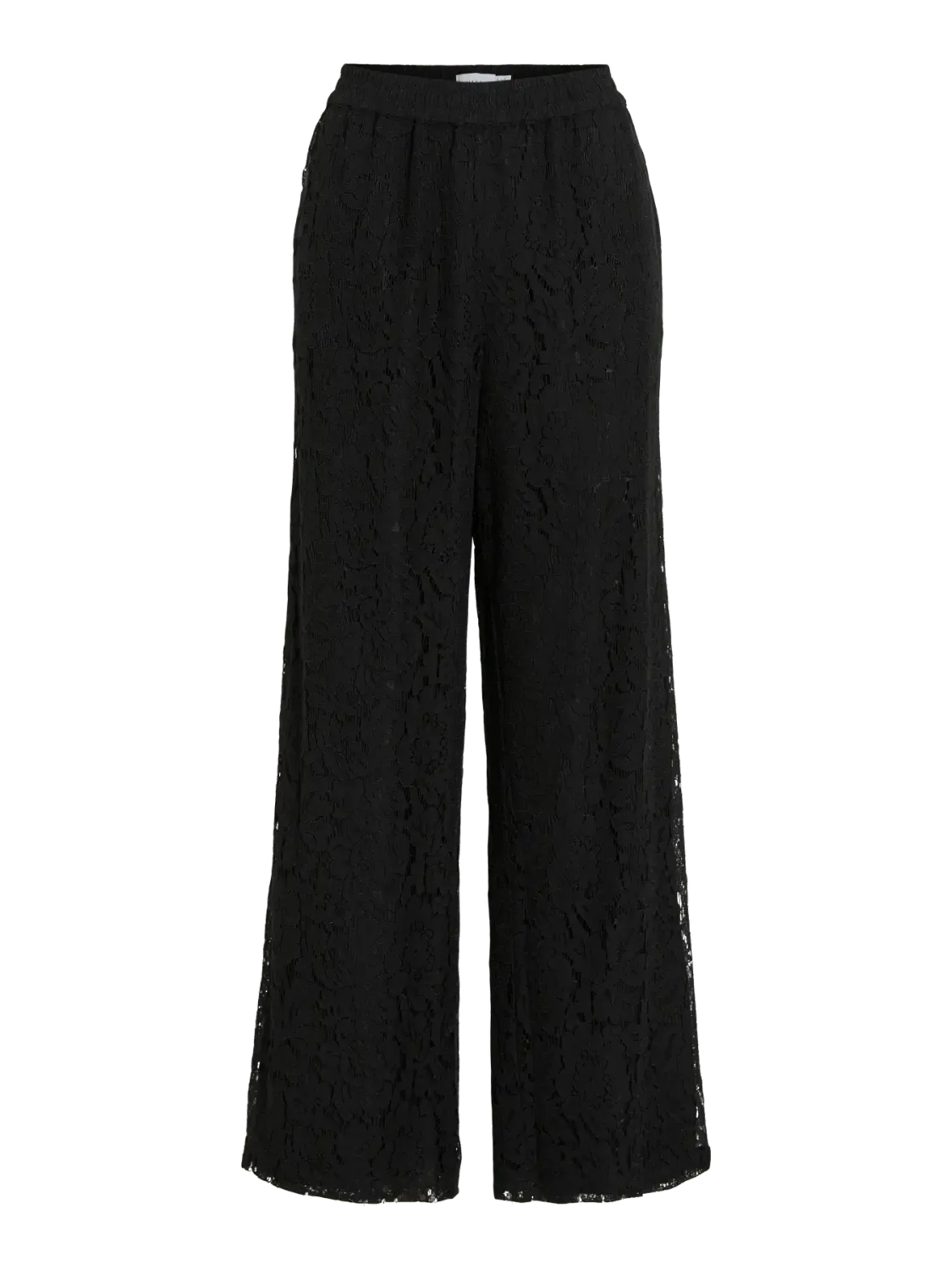 Vila VIOLINE HW LACE PANTS Black 14115081