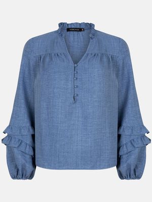 Ydence blouse Jacky denim blue FS2529