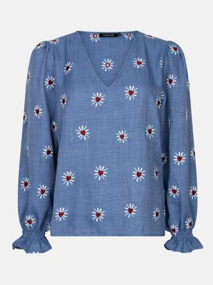Ydence top philou Denim blue FS2530