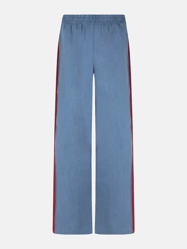 Ydence Pants Zizi Tall Denim blue/burgundy F25N-76128T