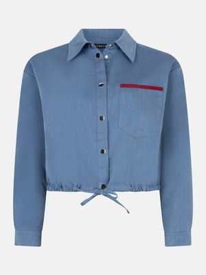Ydence Blouse Kess Denim blue/burgundy F25N-63946