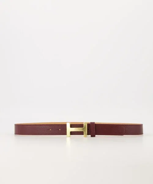 Nameles Riem small met H gesp Burgundy Hera