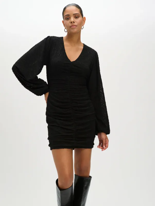 Refined EDEN DRESS 52 Polyester structure black R2509352790