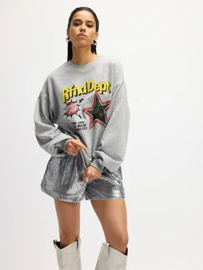 Refined JAYNE SWEATER 23 Heavy sweat grey melange R2509823780