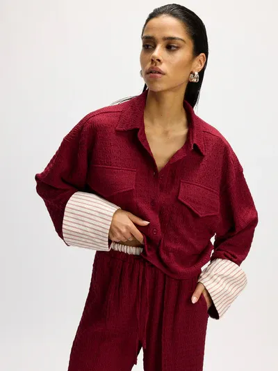Refined LYLOE BLOUSE 58 Structure polyester bordeaux R2509958744