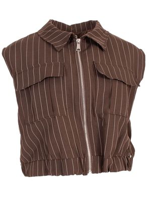 Azzurro Gilet pinstripe Brown 7420