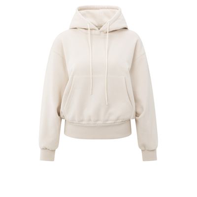 YaYa Hoodie with pleated bottom CHALK WHITE 01-109095-509