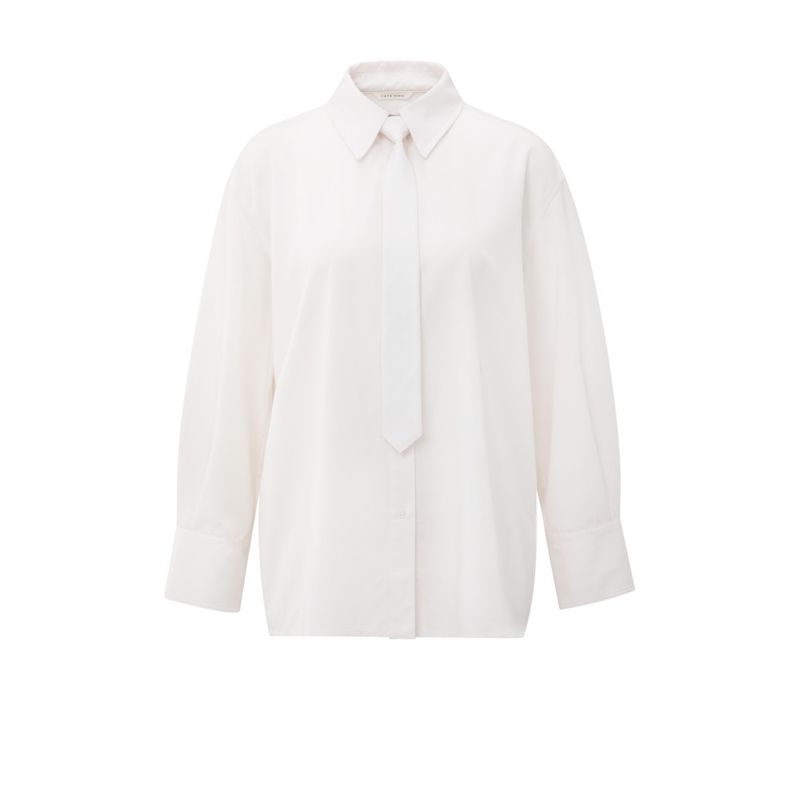 YaYa Shirt with topstiching and asy OFF WHITE 01-201173-509