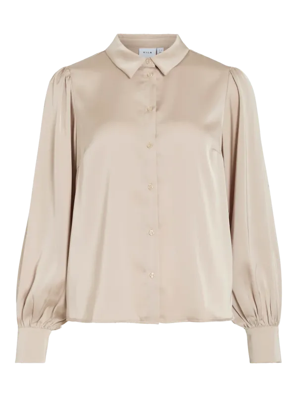 Vila VIENNA RAVENNA L/S BALLOON SHIRT - : Cement 14107462
