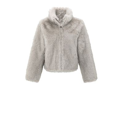 YaYa Faux fur jacket LIGHT GREY 02-001058-509