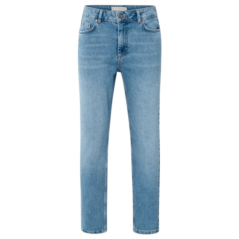 YaYa Mid waist boyfriend denim BLUE DENIM 01-311110-509
