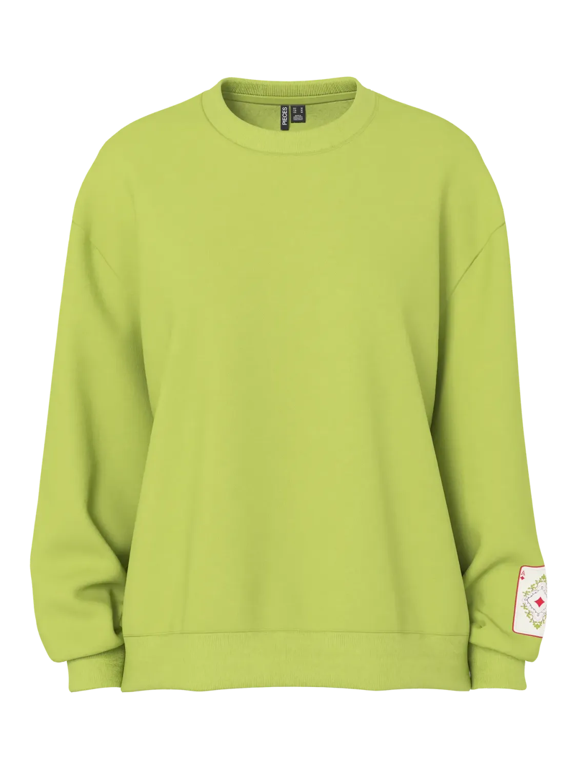 Pieces PCMUGGI LS SWEAT Dark Citron/Envelope 17163383