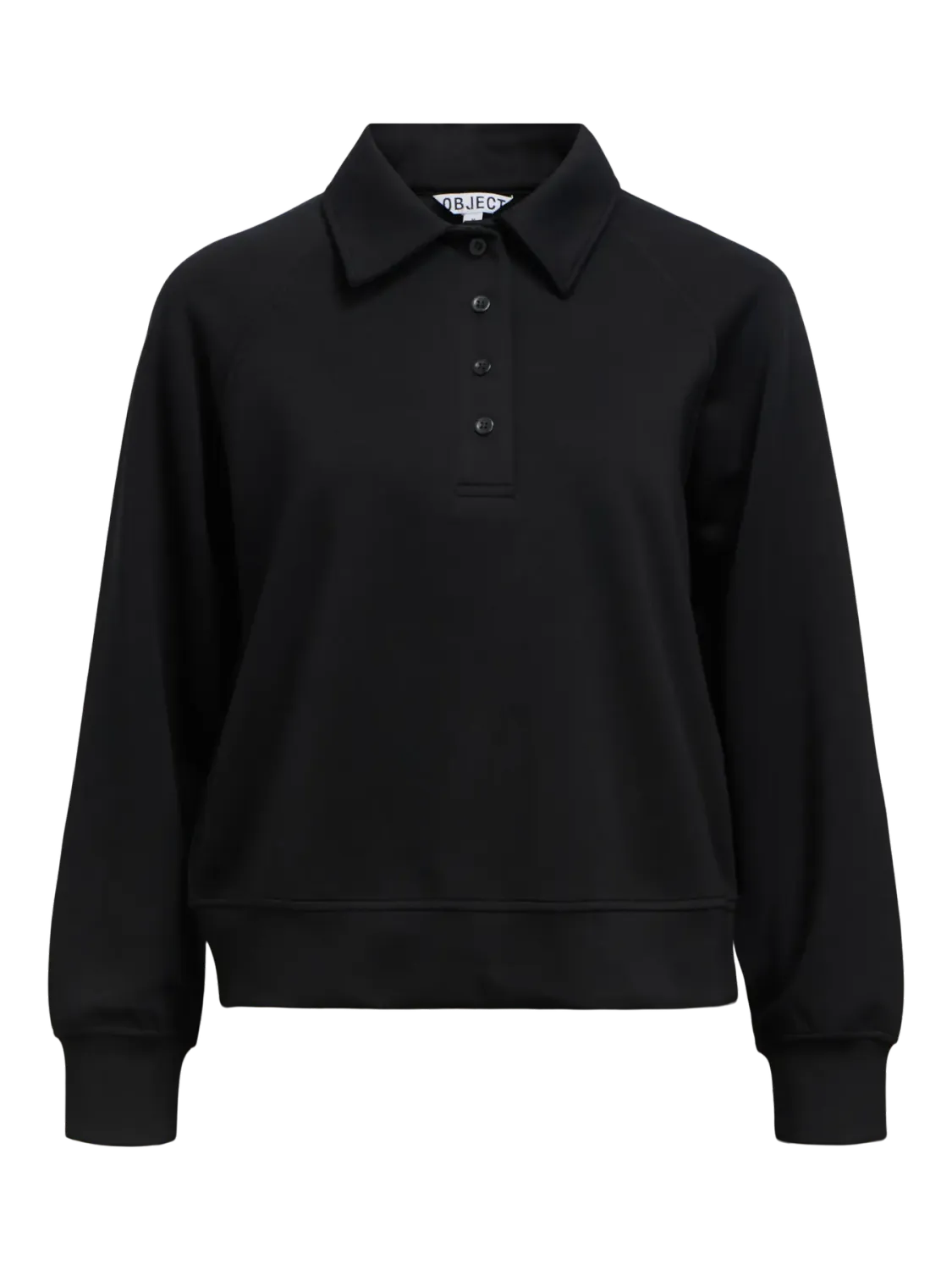 Object OBJANDREA L/S RE POLO PULLOVER DIV Black 23047775