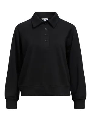 Object OBJANDREA L/S RE POLO PULLOVER DIV Black 23047775