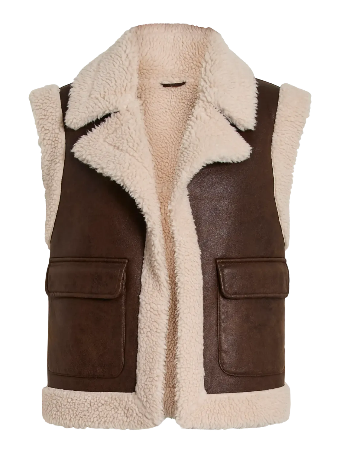 Vila VIRISI S/L VEST Pinecone/TEDDY - BIR 14108449