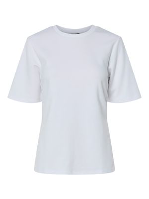 Pieces PCSKYLAR SS SPLIT TEE JRS BC Bright White 17159296
