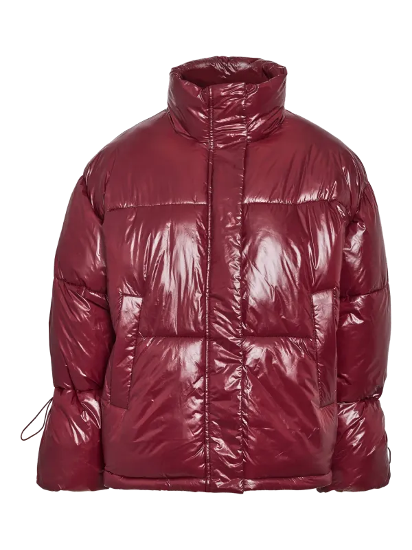 Noisy May NMALLIE SHINY PUFFER FWD NOOS Windsor Wine 27034661