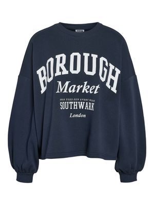 Noisy May NMMELLIE L/S CREW NECK SWEAT Navy Blazer/PRINT 27037813